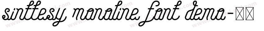 sinttesy monoline font demo字体转换